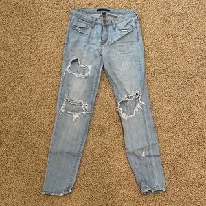 Flying money ripped jeans